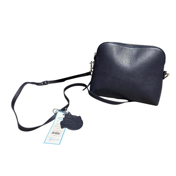 Draper James Handbags - Draper James Leather Crossbody Purse Navy Blue Women's Handbag NWT Dustbag